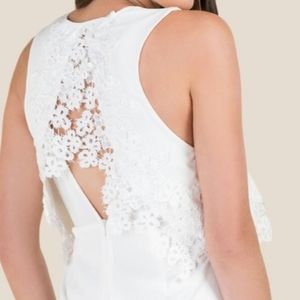 Miami collection white lace short romper.